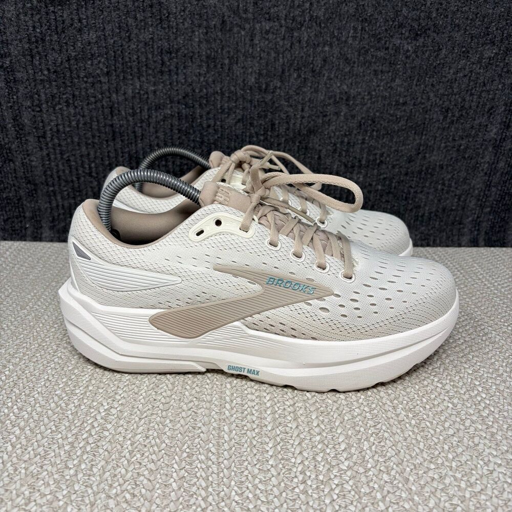 Brooks Ghost Max 3 Coconut Chateau Grey Blue Running Shoes Women’s Size 9 Wide D